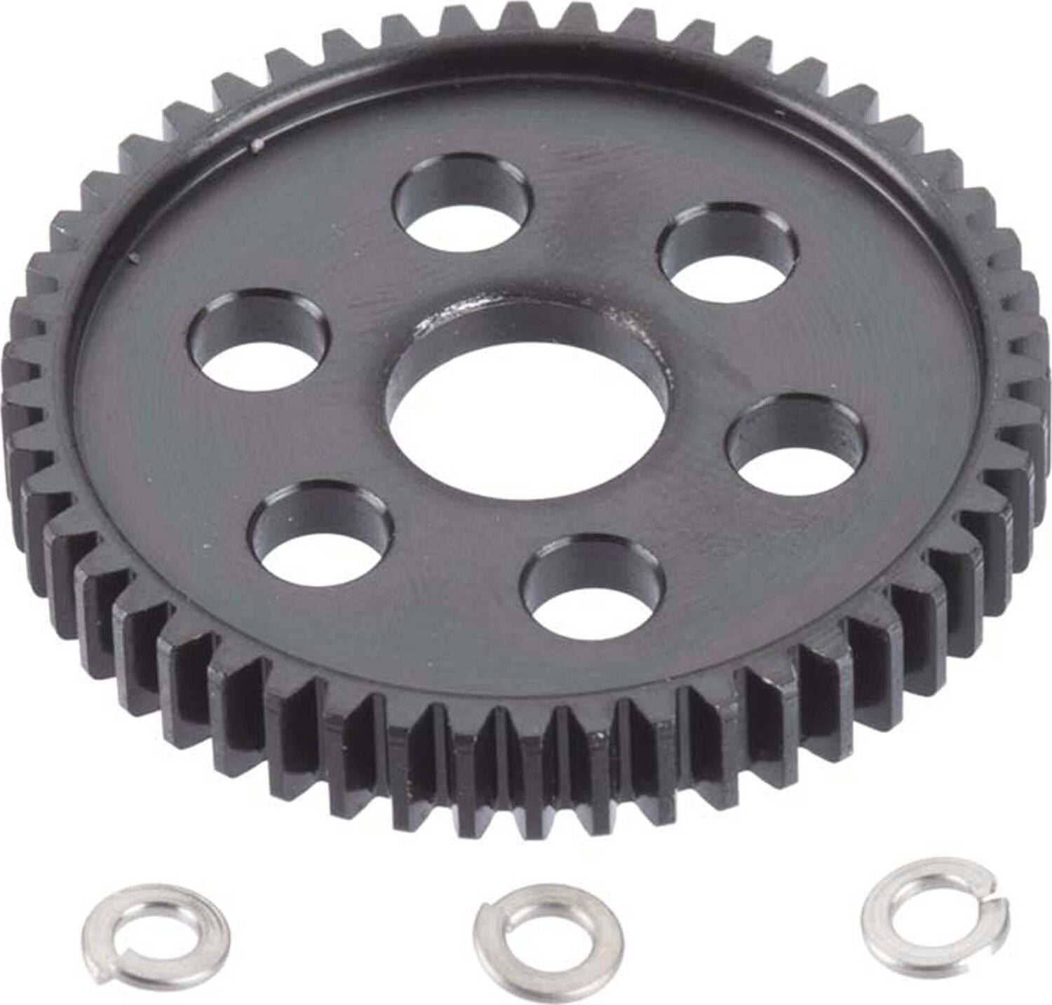 32p Hard Black Steel Spur, 50T: Slash, Stampede 4x4